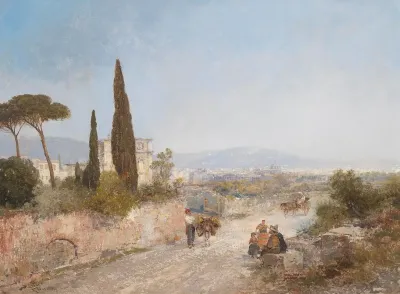 Landschaft Mit Blick Auf Florenz