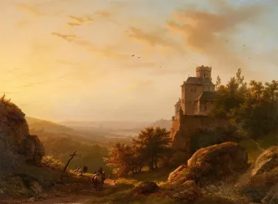 Landschaft Mit Burg 4