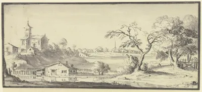 Landschaft Mit Einem Flus