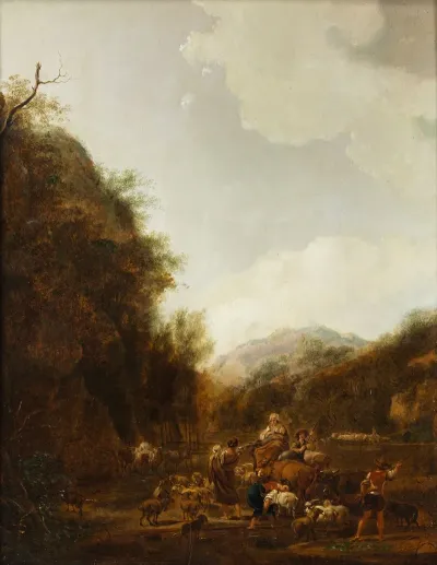 Landschaft Mit Hirten Und Vieh