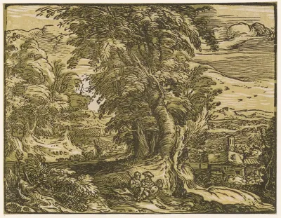 Landschaft Mit Hirtenpaar