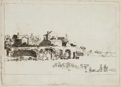 Landschaft Mit Hutten