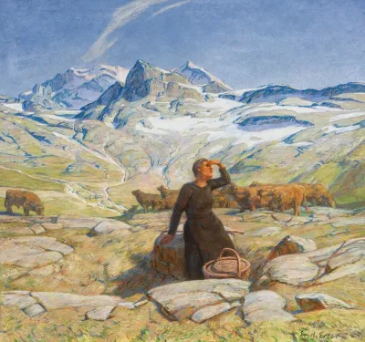 Landschaft Mit Junger Bauerin