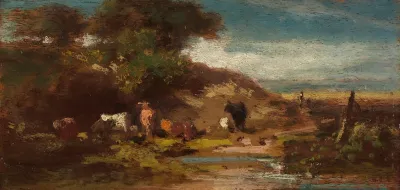 Landschaft Mit Kuhen
