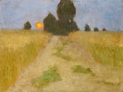 Landschaft Mit Mond