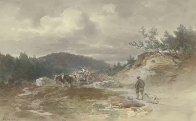 Landschaft Mit Ochsengespann