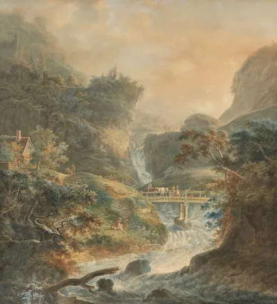 Landschaft Mit Reisendem Bach Im Juragebirge