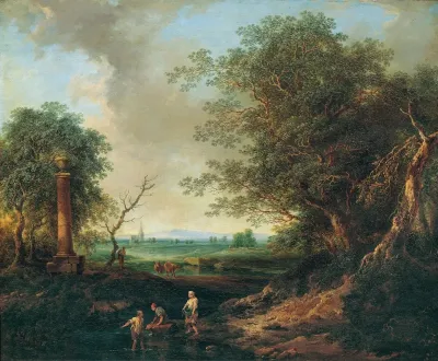 Landschaft Mit Saule