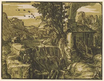 Landschaft Mit Wasserfall