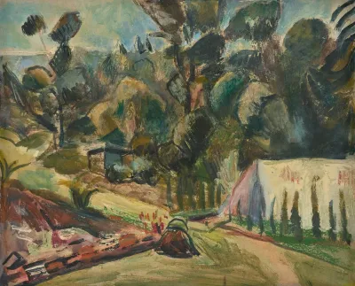 Landschaft Mit Zelt