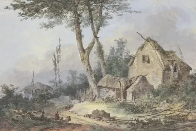Landschaft Mit Zerfallenem Gehoft