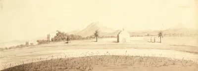 Landschaftsskizze Von Der Hochzeitsreise