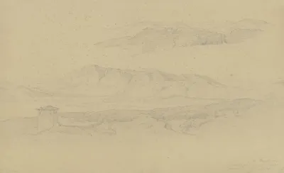 Landschaftsstudie Frascati Und Tivoli