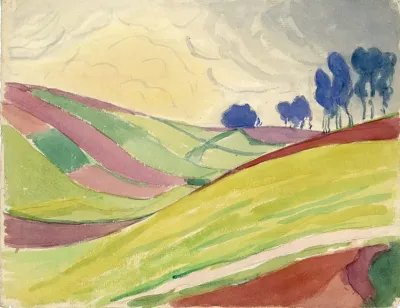 Landschap In Aquarel 5