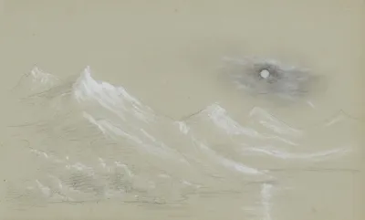 Landschap Met Besneeuwde Bergtoppen