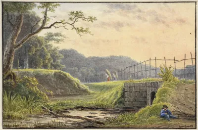 Landschap Met Brug