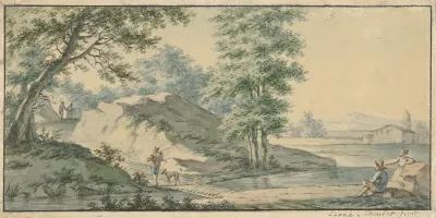 Landschap Met Bruggetje