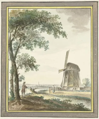 Landschap Met Molen
