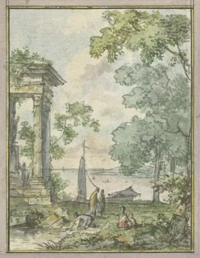 Landschap Met Tempelruine