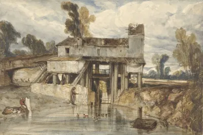 Landschap Met Watermolen