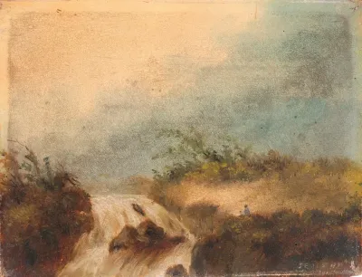Landschap Met Waterval 2