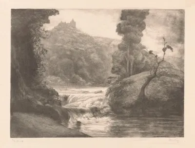 Landschap Met Waterval 3