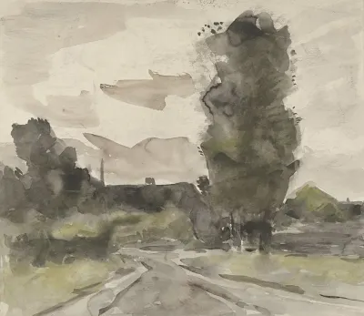 Landschap Met Weg