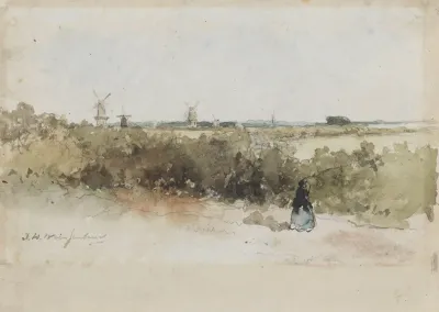 Landschap Met Windmolens