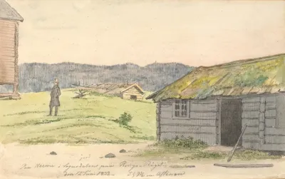 Landskab Med Bondegarde