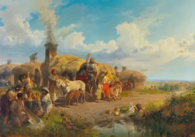 Landvolk Vor Den Toren Der Stadt