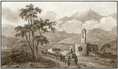 Landweg Met Kerkje In De Omgeving Van Perpignan