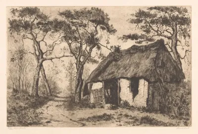 Landweg Met Vervallen Schuur