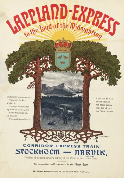 Lappland Express To The Land Of The Midnight Sun Corridor Express Train Stockholm To Narvik