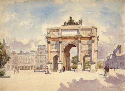 Larc Du Carrousel Vers La Cour Du Louvre