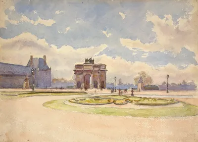 Larc Du Carrousel Vers Le Jardin Des Tuileries