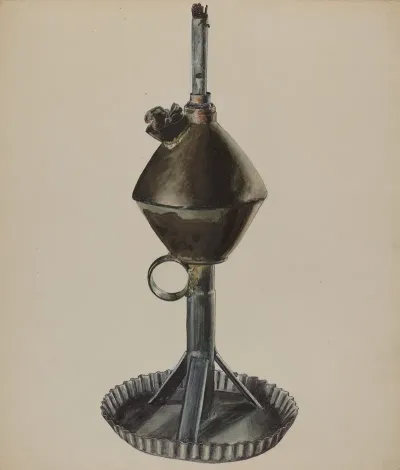 Lard Or Whale Oil Lamp