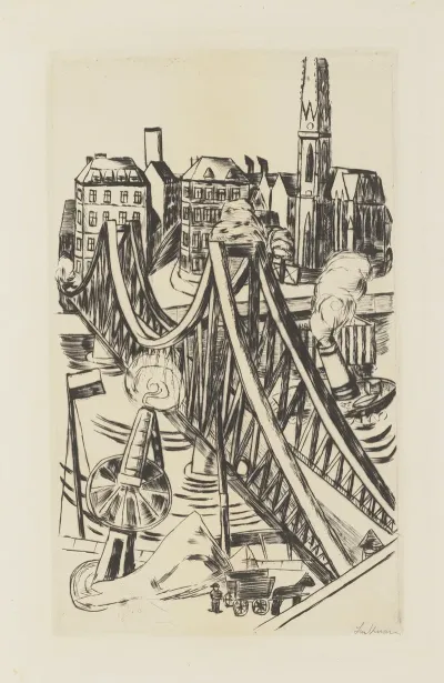 Large Bridge The Eiserne Steg In Frankfurt Am Main