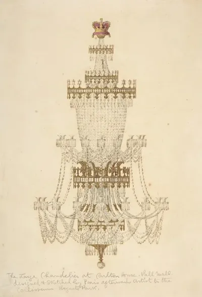 Large Chandelier At Carlton House Pall Mall