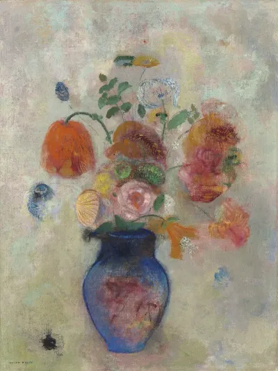 Large Vase With Flowers