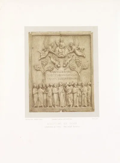 Lascension Du Christ Bas Relief Byzantin