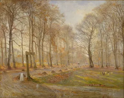 Late Autumn Day In The Jaegersborg Deer Park North Of Copenhagen