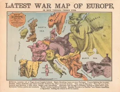 Latest War Map Of Europe As Seen Through French Eyes