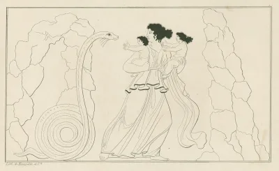 Latona Carrying The Infants Apollo And Diana Flees From Python Issuing From A Cave