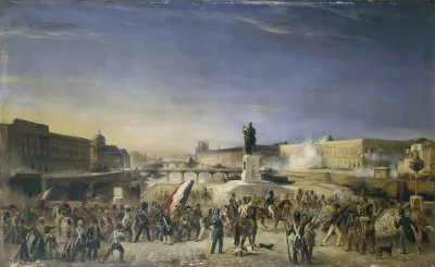 Lattaque Du Louvre Le 29 Juillet 1830 Vue Du Pont Neuf