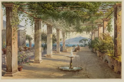 Laubengang Der Villa Cucumella In Sorrent