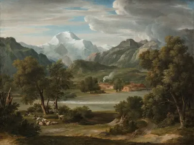Lauterbrunnertal Near Unterseen With A View Of The Jungfrau