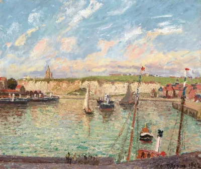 Lavant Port De Dieppe Apres Midi Temps Lumineux 2