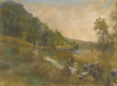 Laveuses A La Marne Le Matin