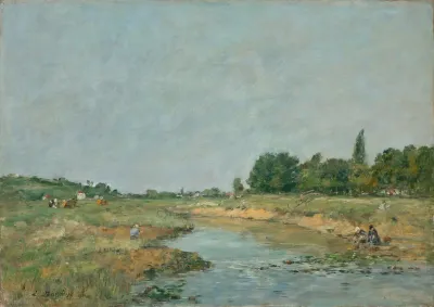 Laveuses Au Bord De La Riviere