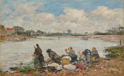 Laveuses Au Bord De La Touques